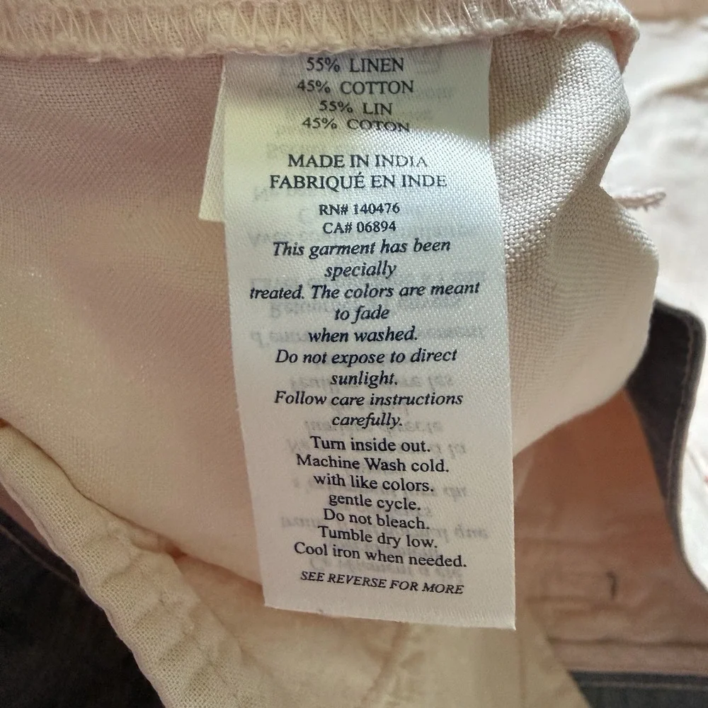 Faherty Men's Linen Cotton Blend Shorts 34 Light Pink 9